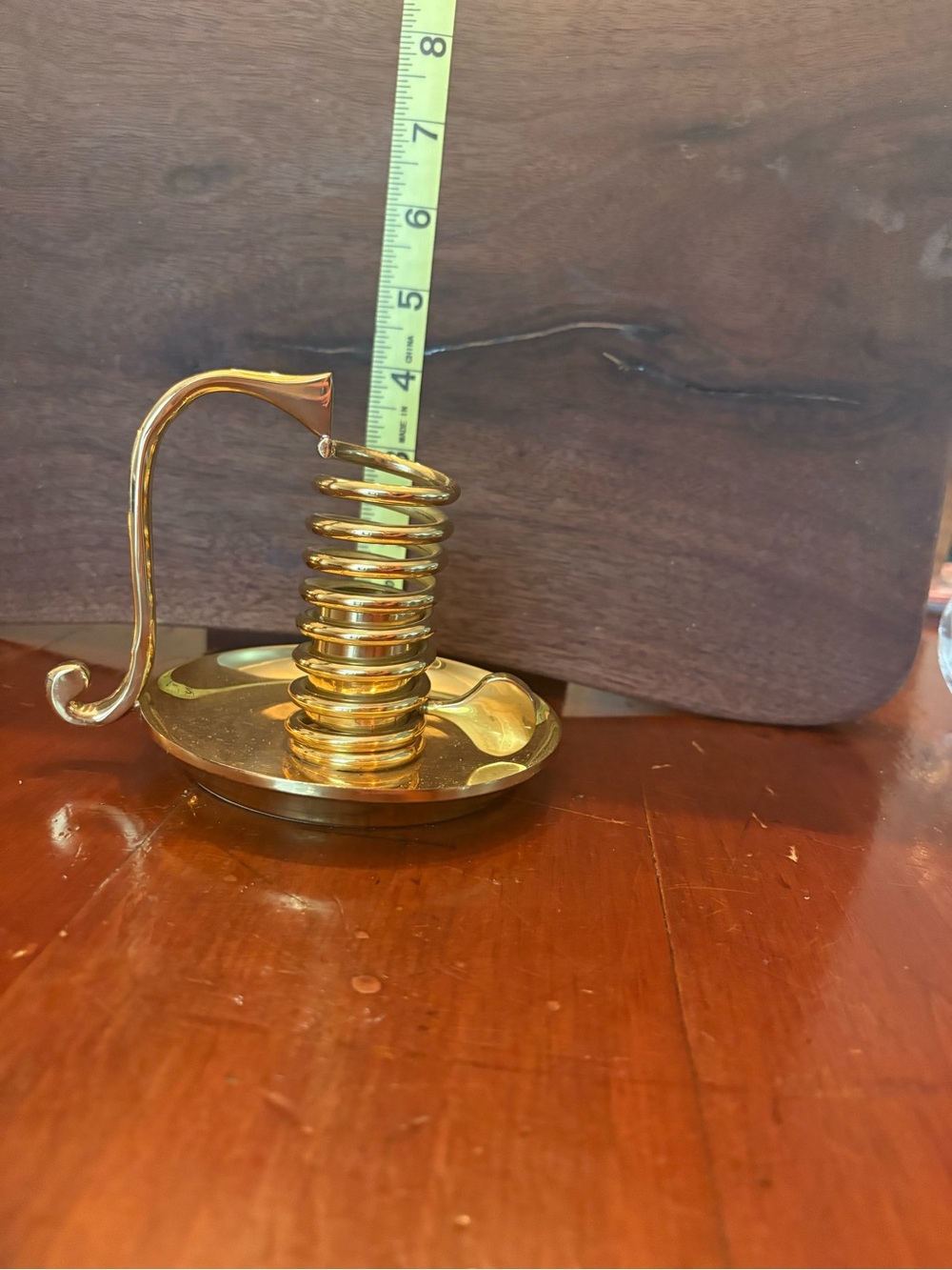 Party Lite Spiral Candle Holder with Handle - Gold